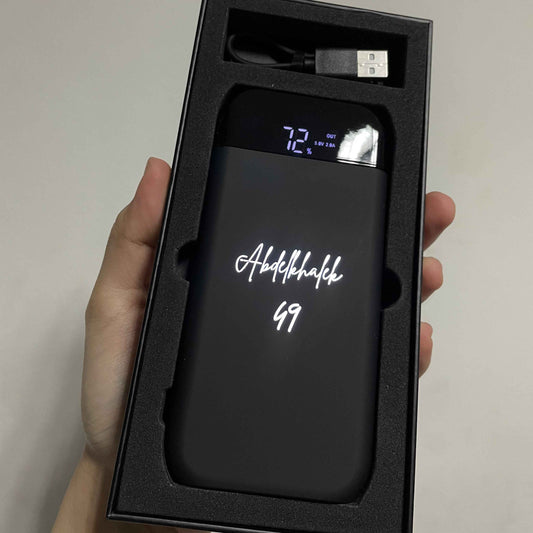 Powerbank personnalisé lumineux avec charge sans fil