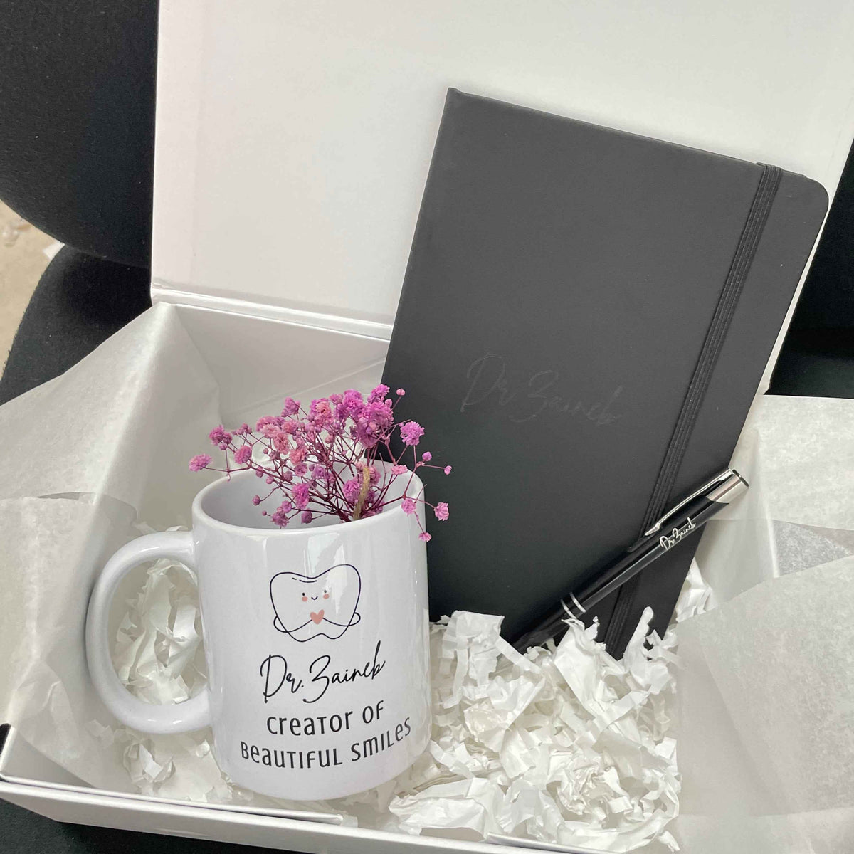 Coffret L'Essentiel du Bureau – Mug, Carnet & Stylo Gravés | Gifts House