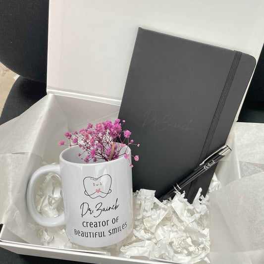 Coffret L'Essentiel du Bureau – Mug, Carnet & Stylo Gravés | Gifts House