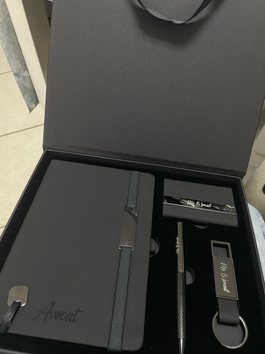 Coffret 4 pièces de luxe effet jeans