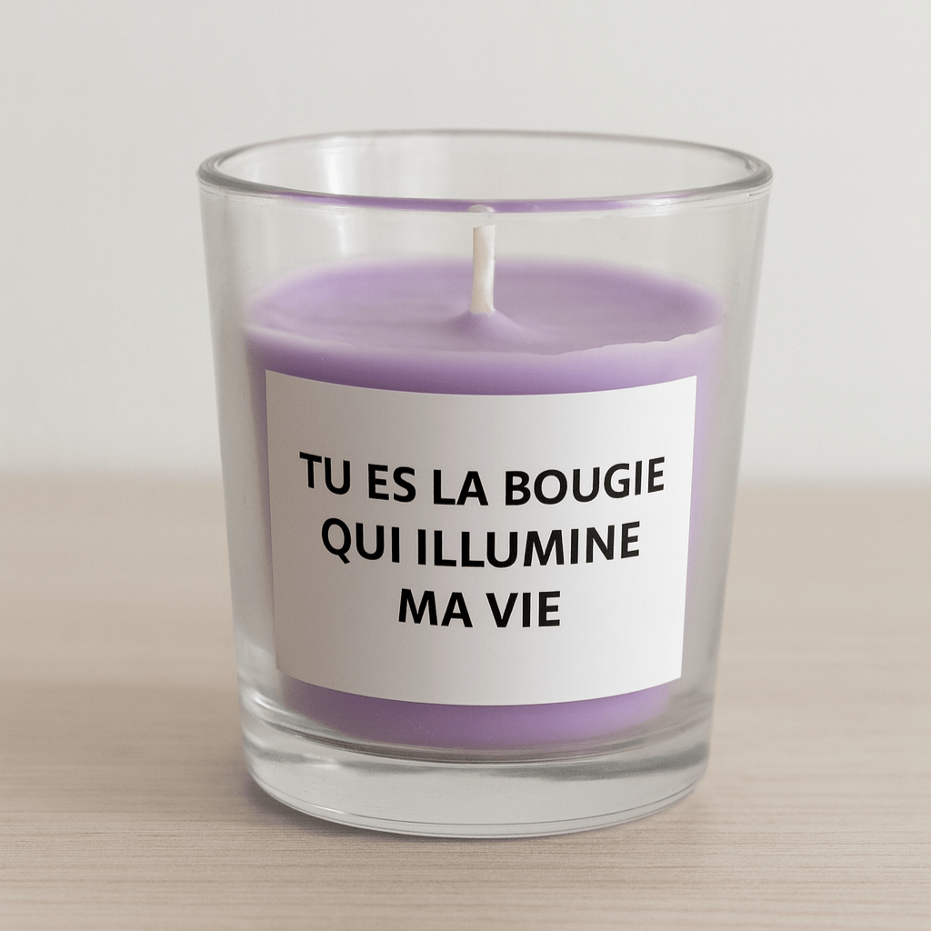 Bougie Parfumée Personnalisée – Cadeau Message Maroc | Gifts House