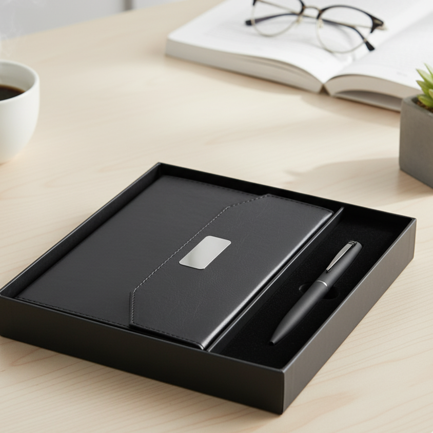 Coffret cadeau élégant - Agenda et stylo