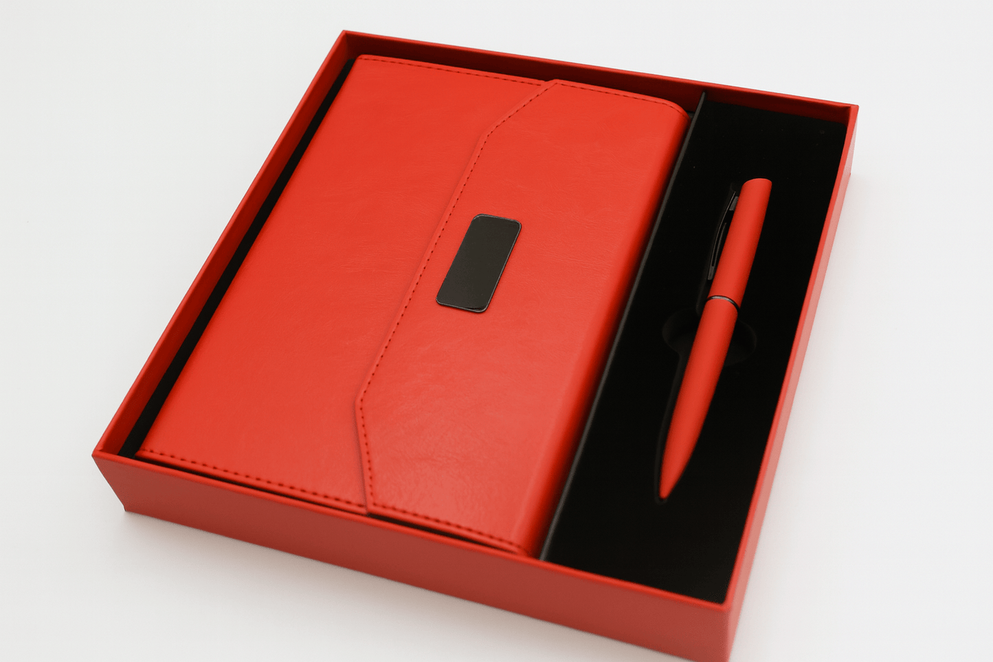 Coffret Cadeau Rouge Agenda & Stylo Personnalisés – Maroc | Gifts House