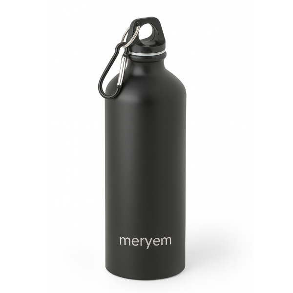 Gourde noir en aluminium personnalisée - Giftshouse