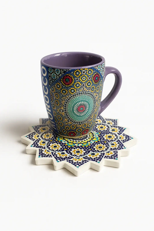 Sous-tasse Zellige Marocain Étoile – Souvenir Maroc | Gifts House