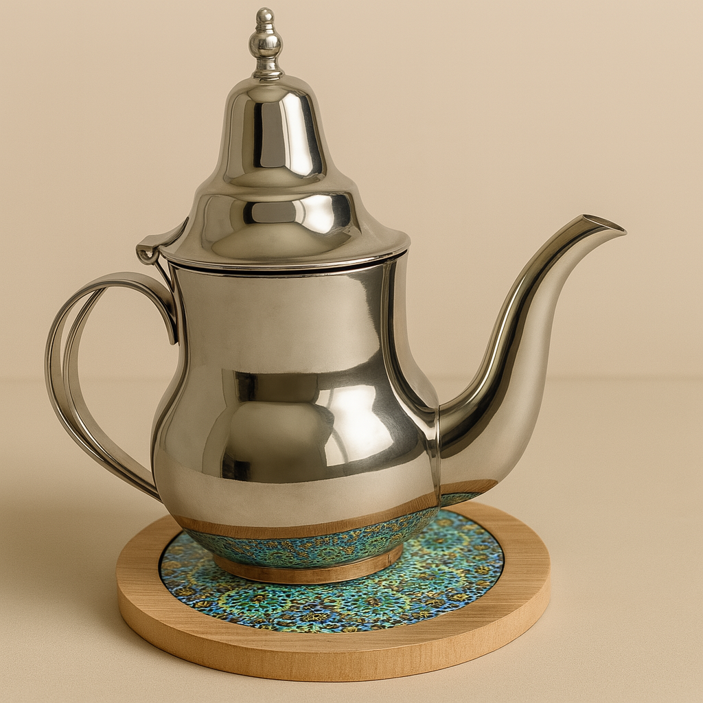 Sous-théière / Sous-tasse Zellij Marocain – Bois & Mosaïque - Giftshouse