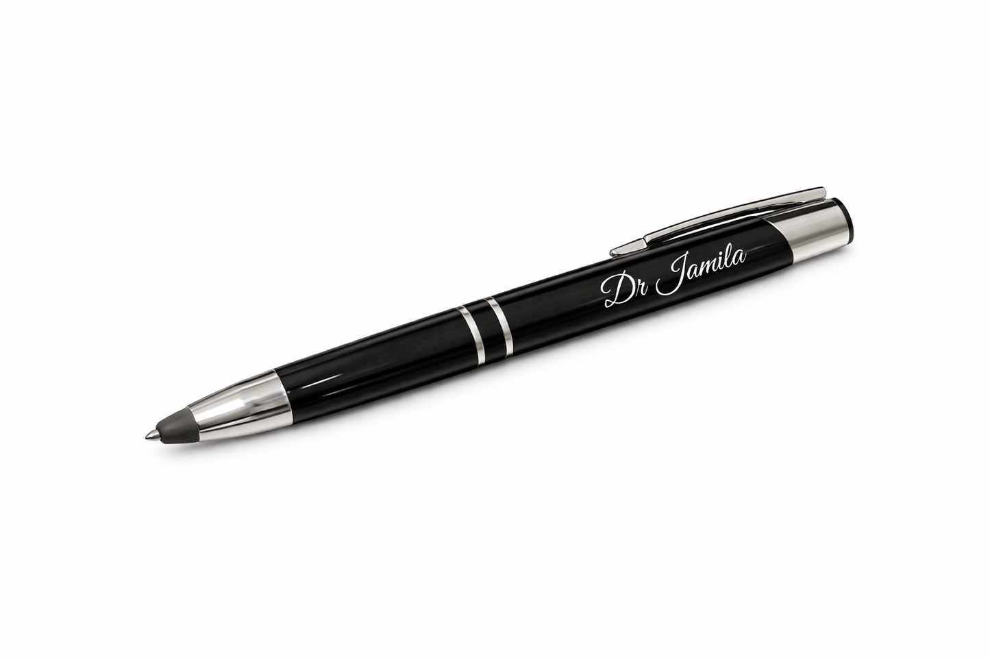 Stylo Métallique Élégance Noire – Gravé au Nom | Gifts House