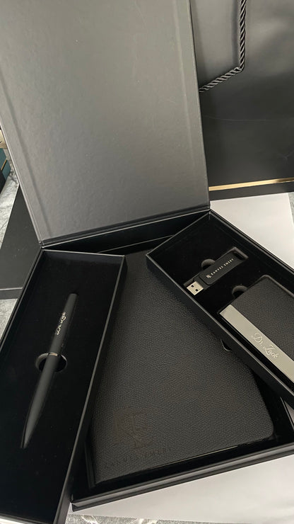 Coffret Shadow Wings – Carnet, Stylo & Porte-cartes Gravés | Gifts House