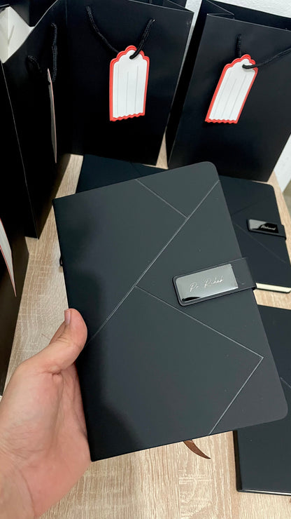 Carnet Similicuir Personnalisé - Fermoir Magnétique Gravé A5
