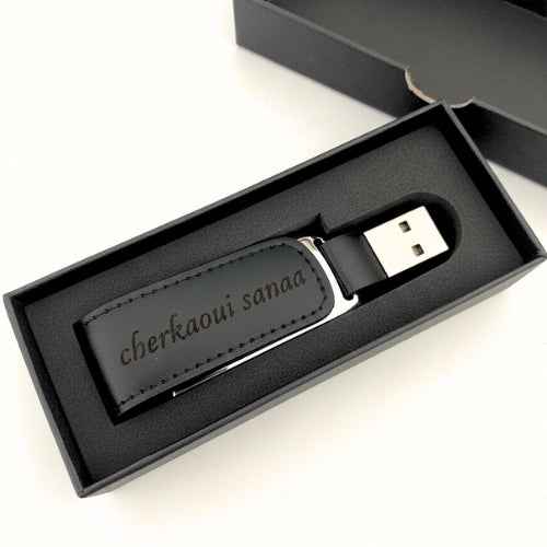 Clé USB en Cuir Personnalisée – Gravée au Logo | Gifts House
