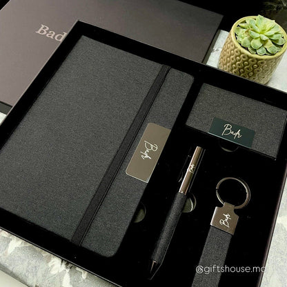 Coffret Noir Élégant Effet Jean – Cadeau Entreprise Personnalisé Maroc