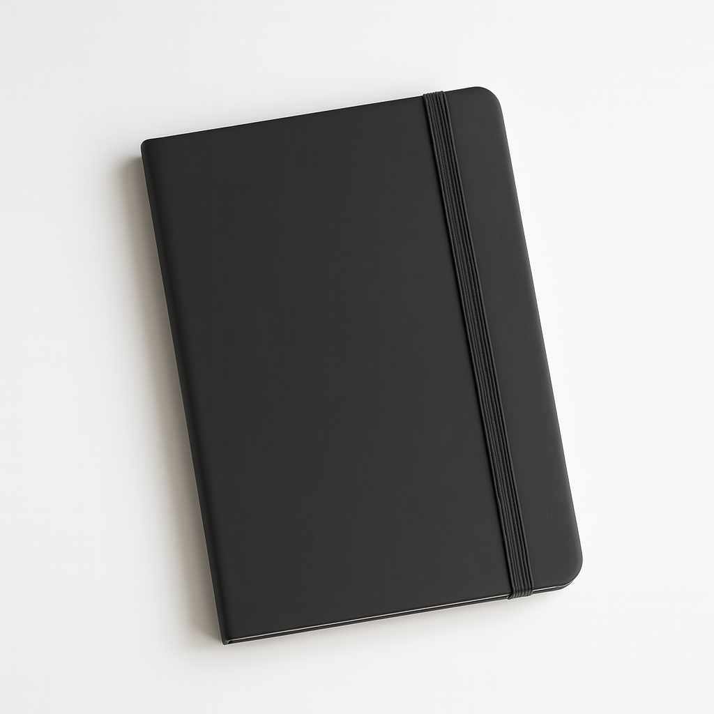 Notebook A5 noir en similicuir - Giftshouse