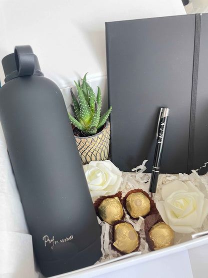 Coffret Cadeau Élégance Noire Personnalisé