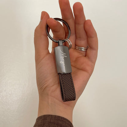 Porte-clés Marron Élégant Personnalisé avec Boîte – Cadeau Maroc | Gifts House