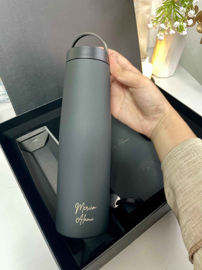 Coffret Noir luxe - Thermos Agenda Stylo