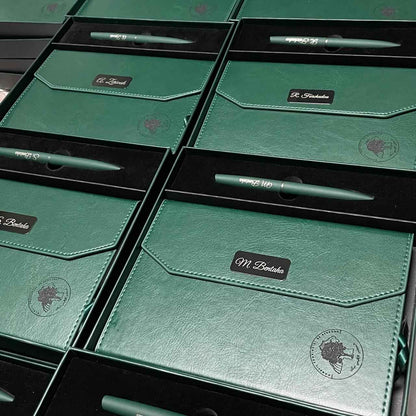 Coffret cadeau élégant Vert- Agenda et stylo