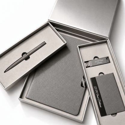 Coffret Shadow Wings – Carnet, Stylo & Porte-cartes Gravés | Gifts House