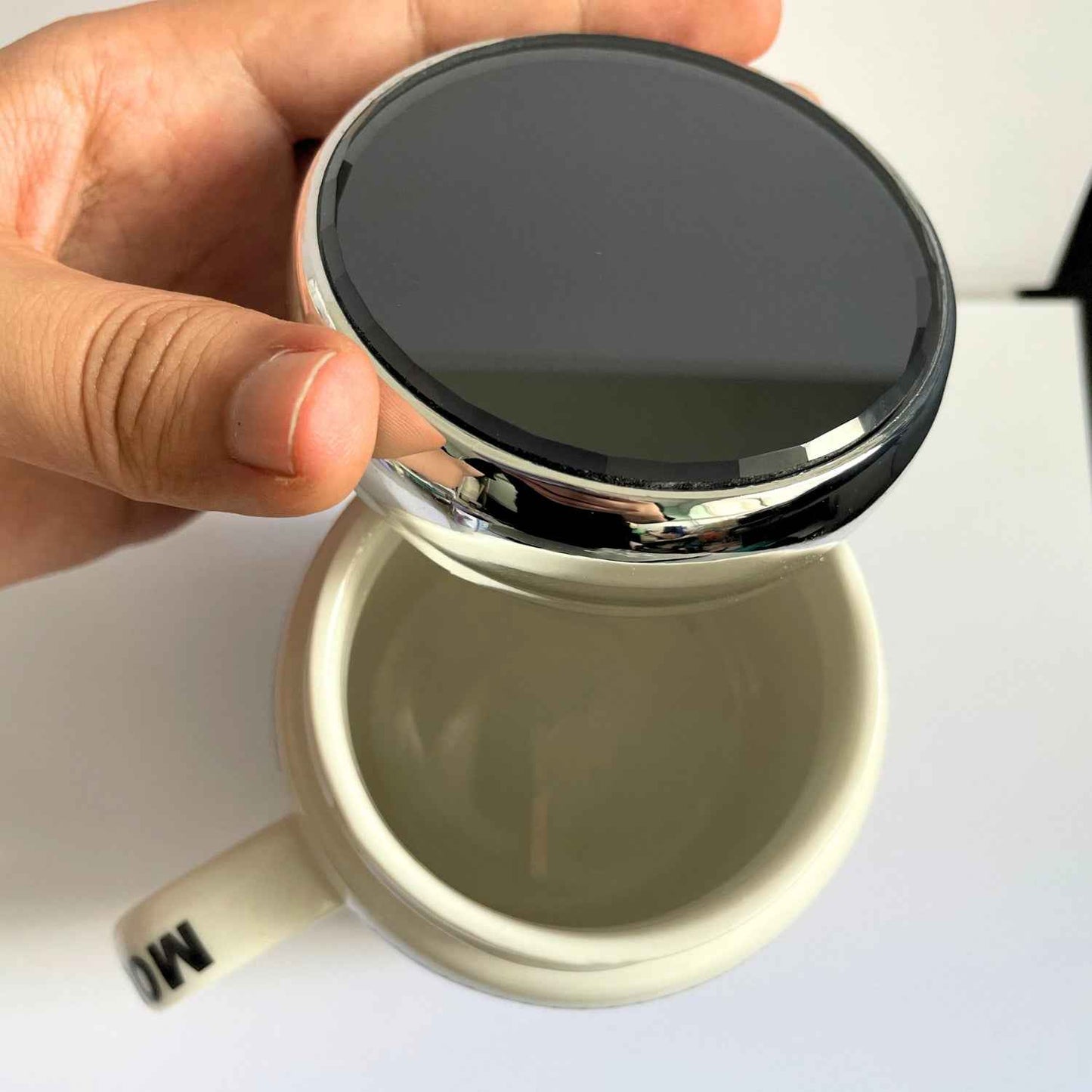 Mug Marocain avec Couvercle Inox – Motif Zellij
