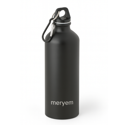 Gourde noir en aluminium personnalisée - Giftshouse