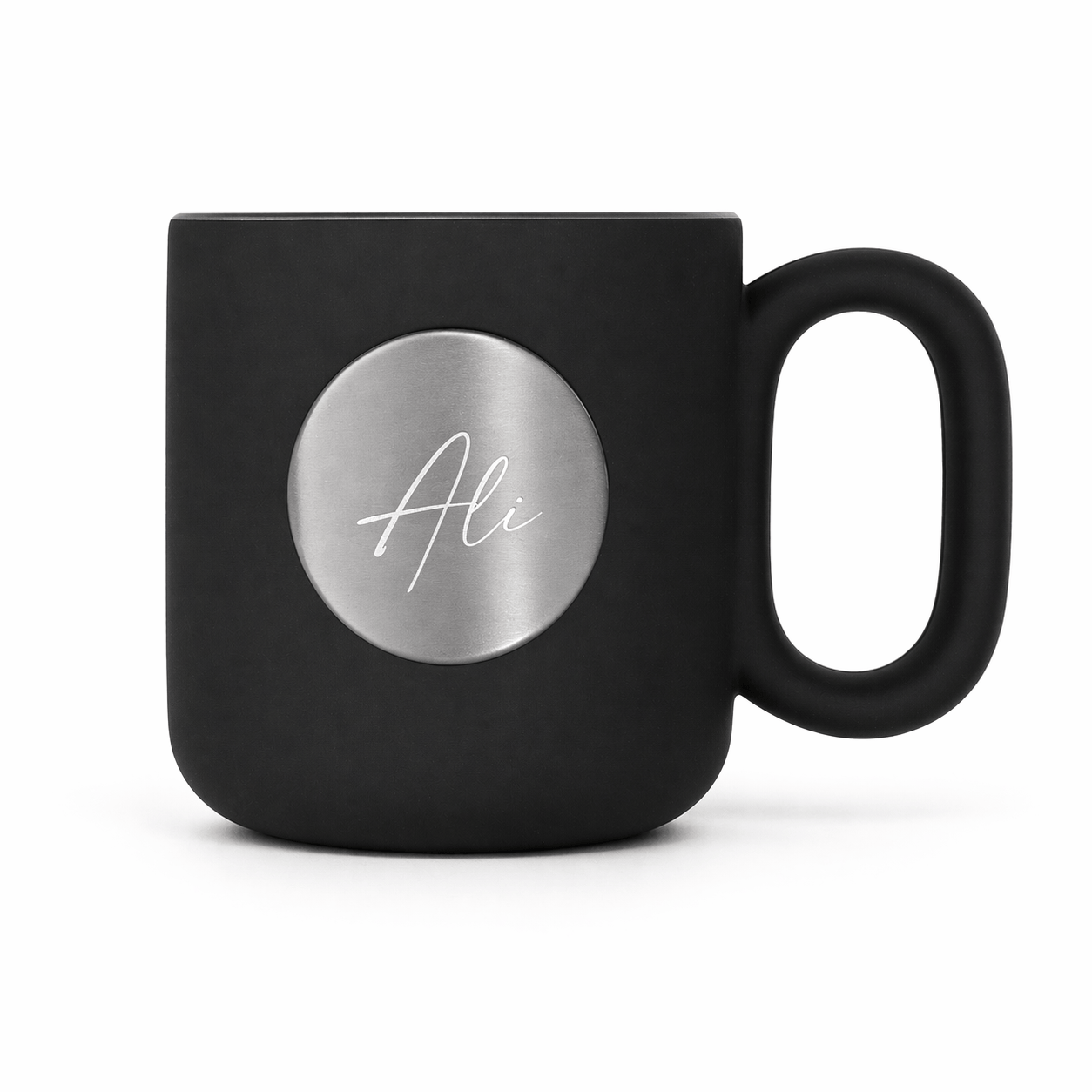 Mug Mat Noir Personnalisé Gravure Laser – Cadeau Maroc | Gifts House