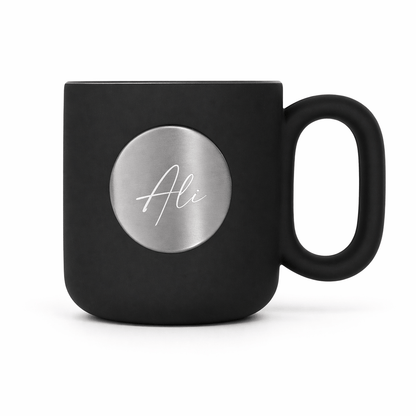 Mug Mat Noir Personnalisé Gravure Laser – Cadeau Maroc | Gifts House