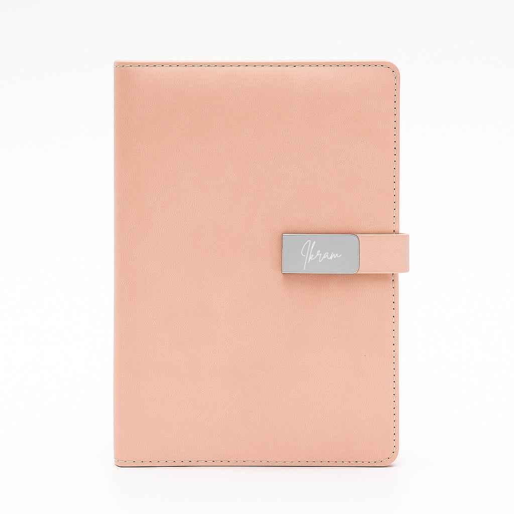 Carnet Similicuir Rose Personnalisé – Cadeau Femme Maroc | Gifts House