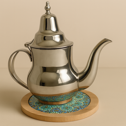 Sous-théière / Sous-tasse Zellij Marocain – Bois & Mosaïque - Giftshouse